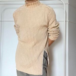 Unique Beige Long Sleeves Sweater